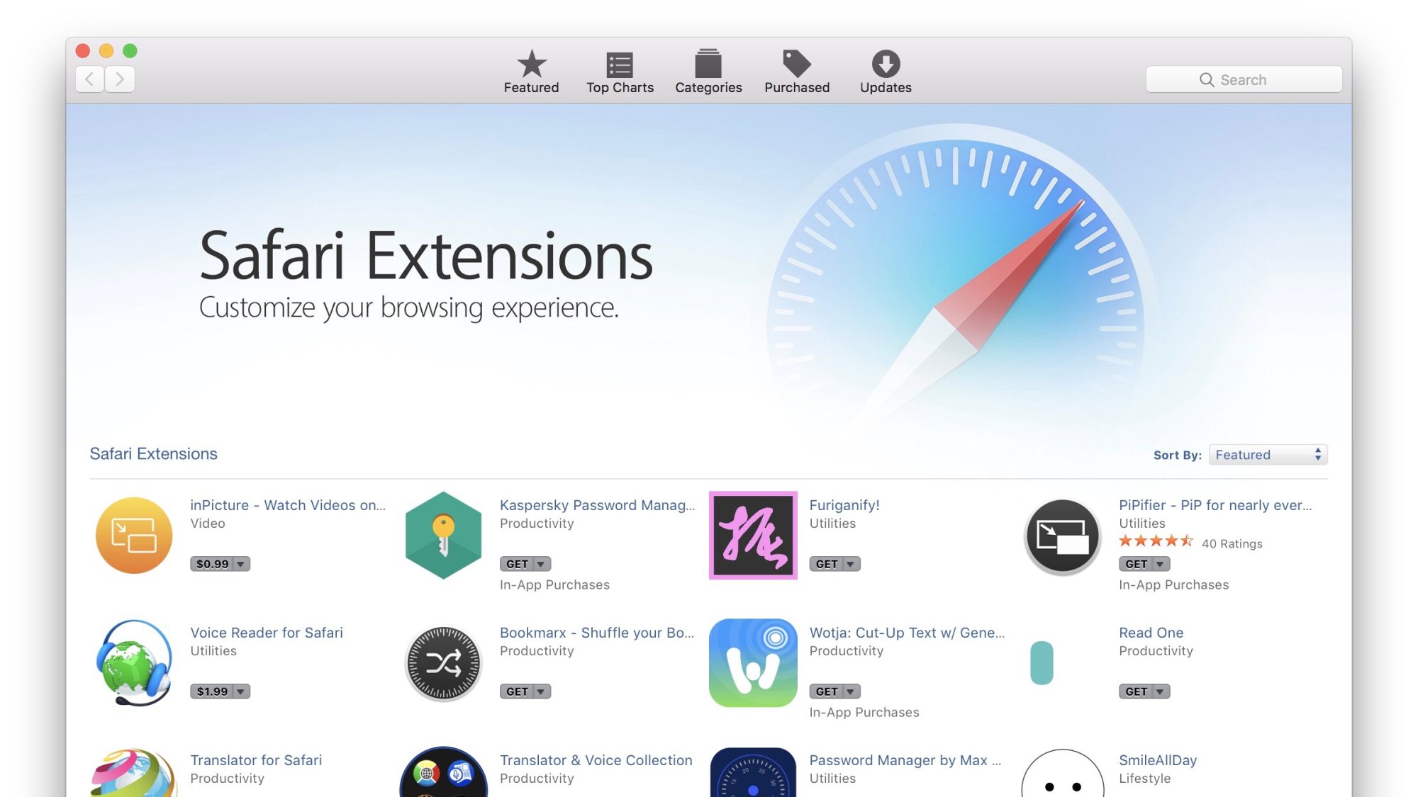  Safari Extensions Webpage